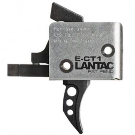 LANTAC CMC E-CT1 AR-15 Tactical Drop-In Single Stage 3.5 Lb. Trigger Group- Curved Trigger- Small Pin .154"- Black