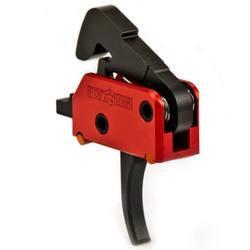 POF AR-15 Drop-In Single Stage Curved Trigger 4.5 lbs with KNS Anti-Walk Pins- Red