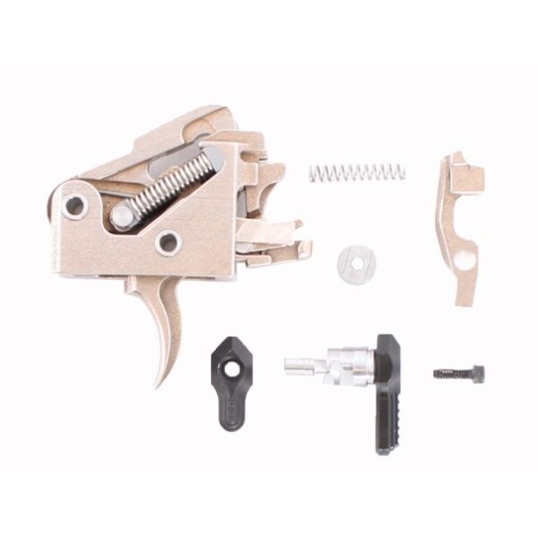 Fostech Echo AR-II Ambi Drop-In, 3 Mode, Pull And Release Trigger- Curved Metallic