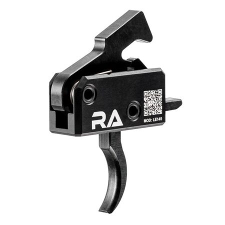 Rise Armament LE145 High Performance Single Stage Curved Trigger w/ Anti-Walk Pins- Black 4.5 lb.
