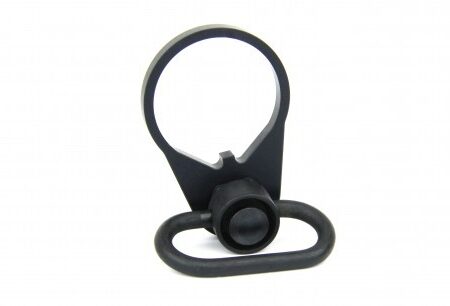 an image of the product AR15 Lower Receiver End Plate with Center Ambidextrous QD Sling Swivel- Steel Black - MAR078-QD