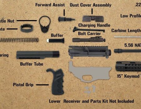 an image of the product AR15 Rifle Kit without Lower Parts Kit .223 Wylde 1 in 7" Twist 16" Barrel with 15" Free Float KeyMod Handguard - RK556