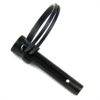 an image of the product AR15 Lower Receiver Pivot Pin with Attached Ring- Steel Black - MAR090-F