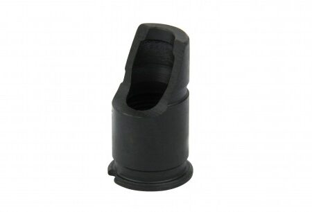 AK 7.62x39mm Slant Cut Short Style Muzzle Brake 14-1 Left Hand Threads- Steel Black