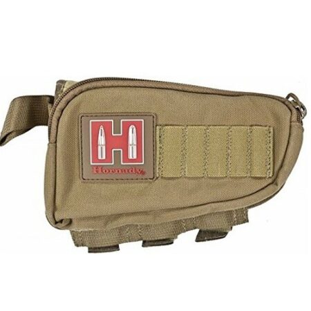 Hornady Cheek Piece Stock Pad and Accessory Pouch- Right Handed Tan
