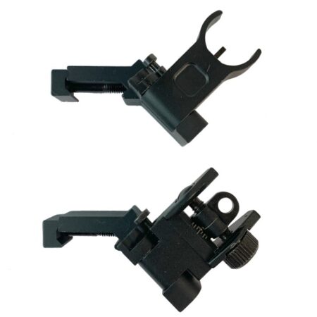 AR15 Same Plane Flip-Up 45 Degree Back-Up Iron Sight Set- Black