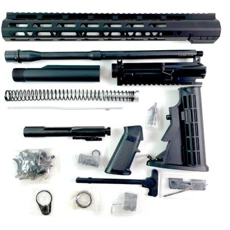AR15 Complete Rifle Build Kit 5.56mm NATO 1:7 Twist 16" Barrel with 15" M-Lok Free Float Full Rail Hand Guard