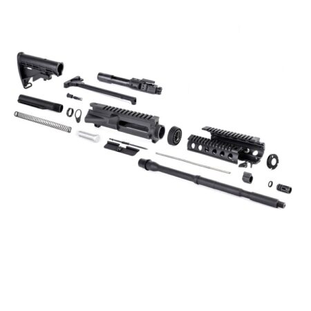 AR15 Rifle Kit without Lower Parts Kit 5.56x45mm NATO 1 in 7" Twist 16" Barrel with M-4 Style Buttstock