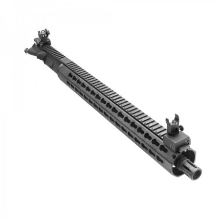 an image of the product AR15 Upper Build- 5.56 NATO 1:7 16" Barrel w/ 16" Free Float Keymod Handguard Rail and Flip-Up Sights- UB-AR-FKM16-RS051