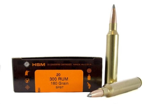 HSM Factory Blemish .300 Remington Ultra Magnum 180 Gr. Soft Point Boat Tail- Box of 20