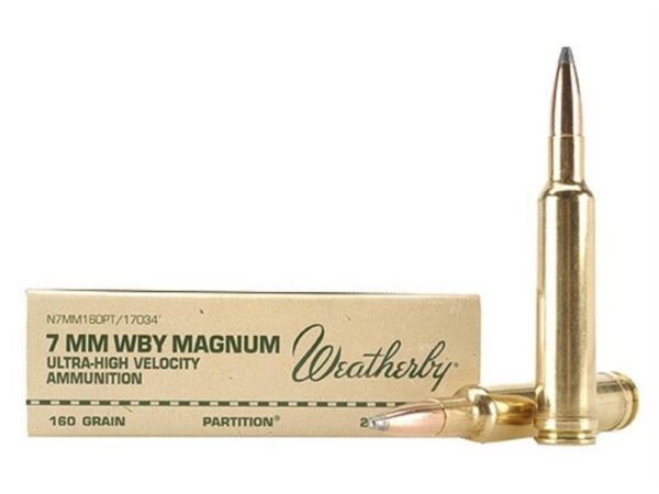 Weatherby 7mm Weatherby Magnum 160 Gr. Nosler Partition- Box of 20