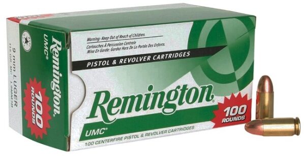 Remington UMC 9mm Luger 115 Gr. Full Metal Jacket- Box of 100