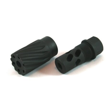 Elite Iron Bravo 1 .223/5.56 Muzzle Brake and Cap 1/2"-28 Thread- Parkerized