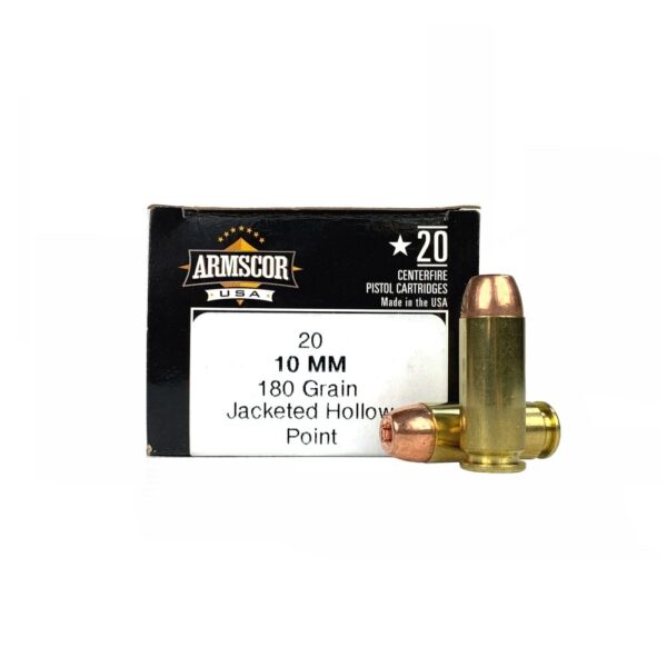 Armscor USA 10mm Auto 180 Gr. Jacketed Hollow Point- Box of 20