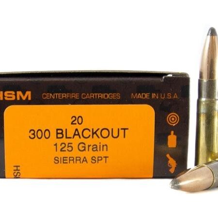 HSM Factory Blemish .300 AAC Blackout 125 Gr. Sierra Pro Hunter Soft Point- Box of 20