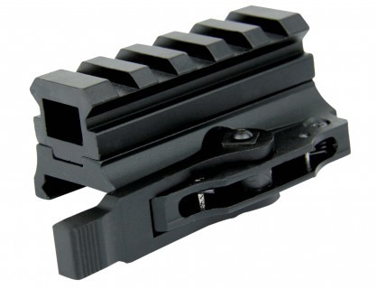 AR15 Picatinny Riser Mount 13/16" Height 5-Slot with Quick Release- Black