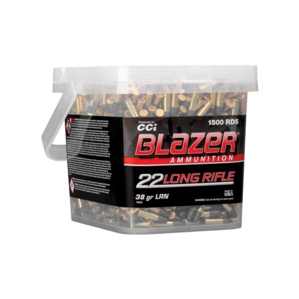 CCI Blazer .22 Long Rifle 38 Gr. Lead Round Nose- Bucket of 1500