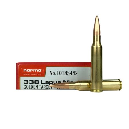 Norma Golden Target Match .338 Lapua Magnum 250 Gr. Hollow Point Boat Tail- Box of 20