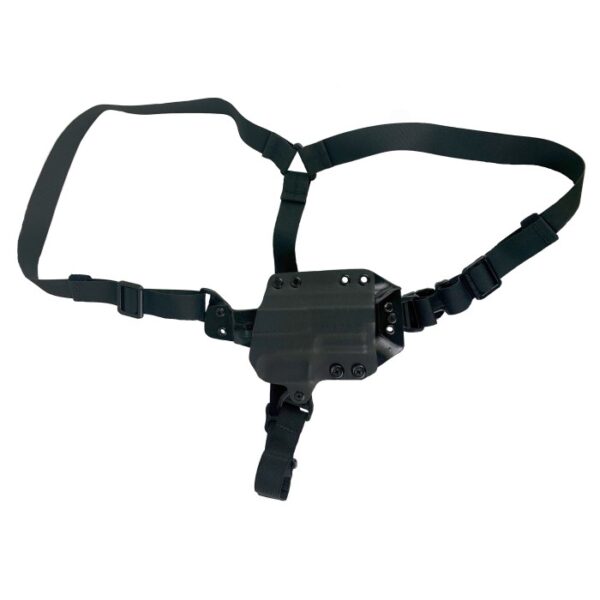 Black Point Tactical Outback Springfield XD(M) 10mm 5.25" Chest System Holster- Right Hand- Black