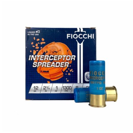 Fiocchi Interceptor Spreader 12 Gauge 2-3/4" 1 oz #8 Shot- Box of 25