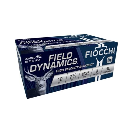 Fiocchi Field Dynamics High Velocity 12 Gauge 2-3/4" 00 Buckshot 9 Pellets- Box of 10