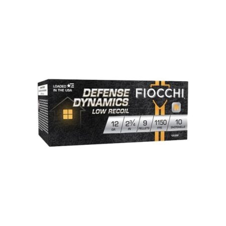 Fiocchi Defense Dynamics Low Recoil 12 Gauge 2-3/4" Lead 00 Buckshot 9 Pellets - Box of 10