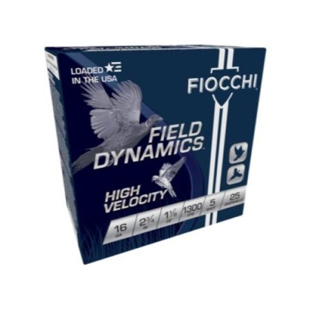 Fiocchi Field Dynamics High Velocity 16 Gauge 2-3/4" 1-1/8 oz #5 Shot- Box of 25
