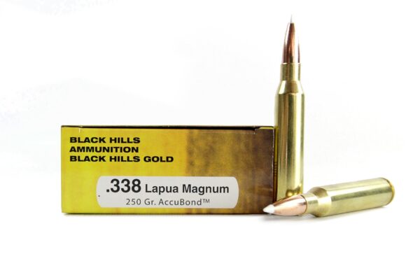 Black Hills Gold .338 Lapua Magnum 250 Gr. Nosler AccuBond Ballistic Tip Spitzer- Box of 20