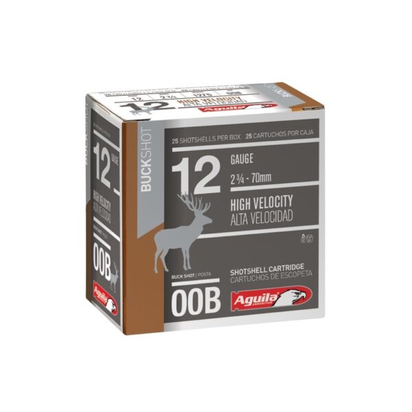 Aguila High Velocity 12 Gauge 2-3/4" 00 Buckshot- Box of 25