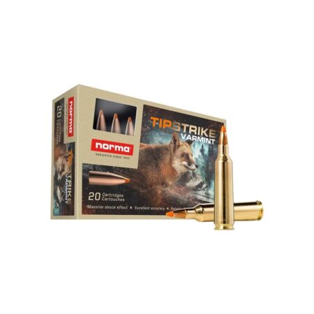 Norma TipStrike Varmint .22-250 Remington 55 Gr. Polymer Tip Flat Base- Box of 20