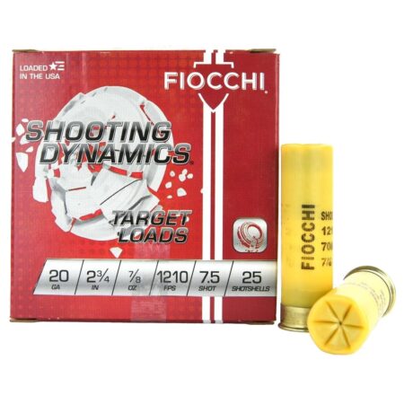Fiocchi Shooting Dynamics Target Load 20 Gauge 2-3/4" 7/8 oz #7-1/2 Shot- Box of 25