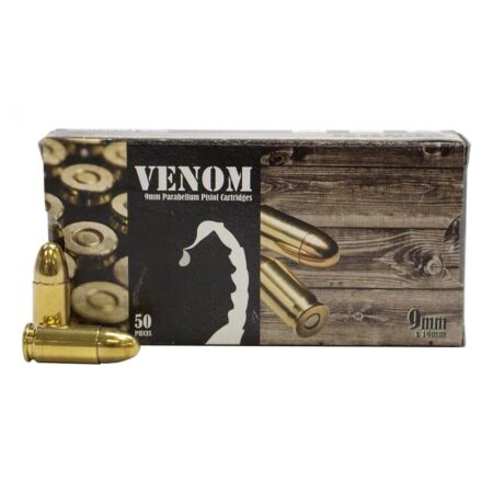 Venom 9mm Luger 115 Gr. Full Metal Jacket- Box of 50