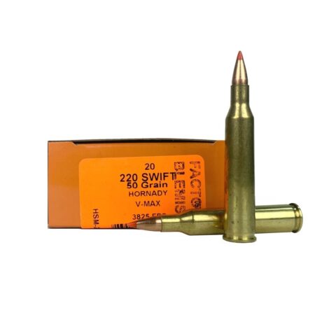 HSM Factory Blemish .220 Swift 50 Gr. Hornady V-Max Polymer Tip- Box of 20