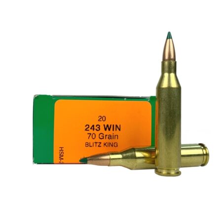 HSM .243 Winchester 70 Gr. Sierra Blitzking Polymer Tip- Box of 20