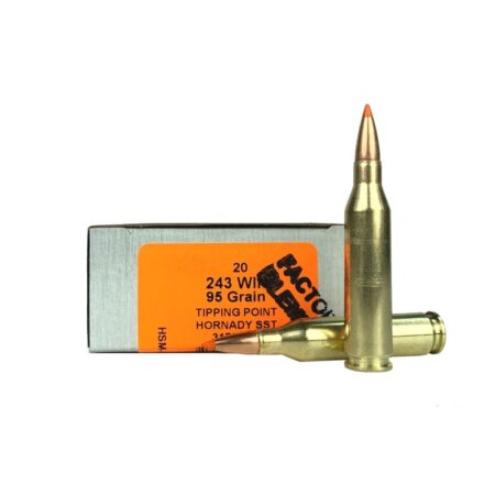 HSM Tipping Point 2 Factory Blemish .243 Winchester 95 Gr. Hornady SST Boat Tail- Box of 20
