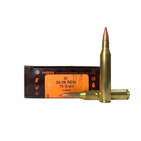 HSM Factory Blemish .25-06 Remington 75 Gr. Hornady V-Max- Box of 20