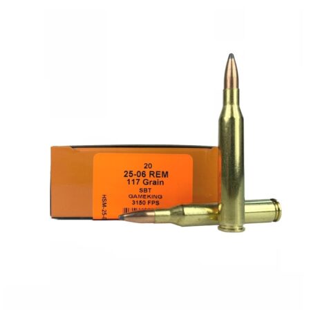 HSM Factory Blemish .25-06 Remington 117 Gr. Sierra GameKing Soft Point Boat Tail- Box of 20