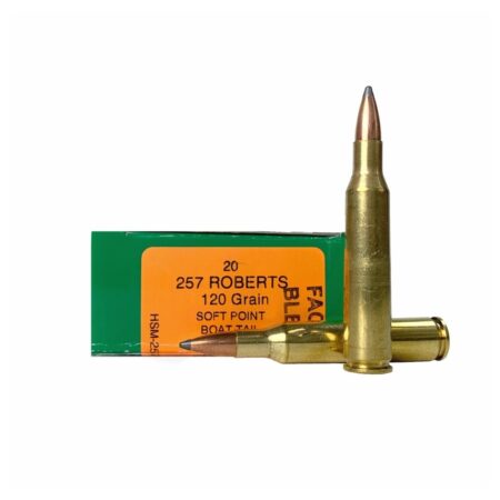 HSM Factory Blemish .257 Roberts 120 Gr. Soft Point Boat Tail- Box of 20