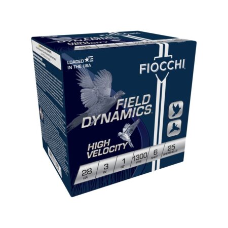 Fiocchi Field Dynamics 28 Gauge 3" 1 oz #6 Shot- Box of 25