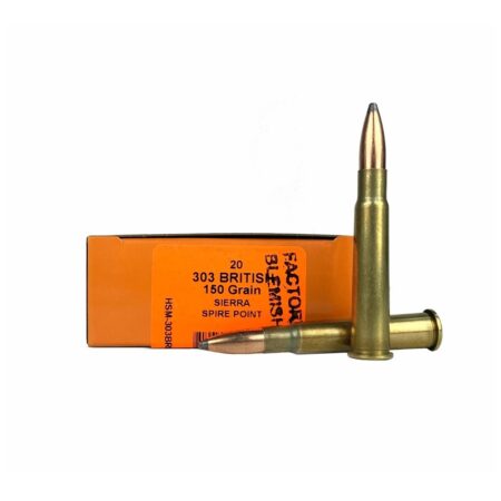 HSM Factory Blemish .303 British 150 Gr. Sierra Spire Point Boat Tail- Box of 20