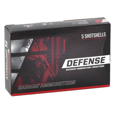 Barnes Defense 12 Gauge 3" 00 Buckshot 15 Pellets- Box of 5