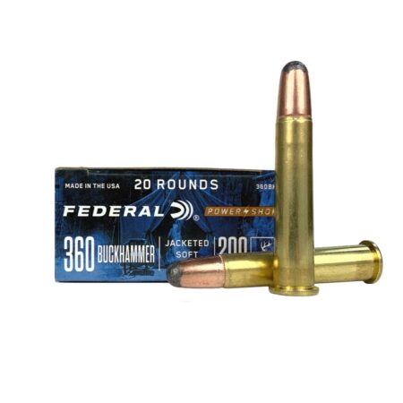 Federal Power-Shok .360 Buckhammer 200 Gr. Jacketed Soft Point- Box of 20