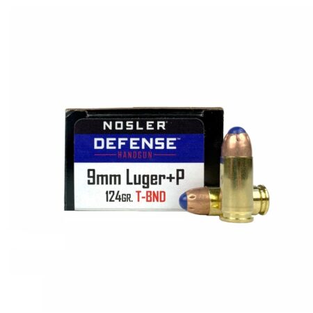 Nosler Defense 9mm Luger +P 124 Gr. Bonded Performance Polymer Tip- Box of 20