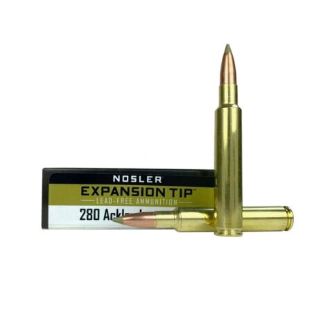 Nosler Expansion Tip .280 Ackley Improved 140 Gr. E-Tip- Lead-Free- Box of 20