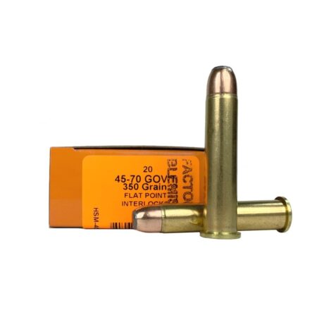 HSM Factory Blemish .45-70 Government 350 Gr. Flat Point Interlock- Box of 20