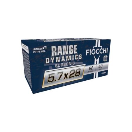 Fiocchi Range Dynamics Subsonic 5.7x28mm FN 62 Gr. Full Metal Jacket- Box of 50