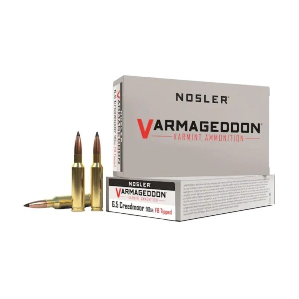 Nosler Varmageddon 6.5mm Creedmoor  90 Gr. Tipped Flat Base- Box of 20