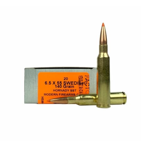 HSM Tipping Point 2 Factory Blemish 6.5X55 Swedish 140 Gr. Hornady SST Polymer Tip(Modern Firearms)- Box of 20