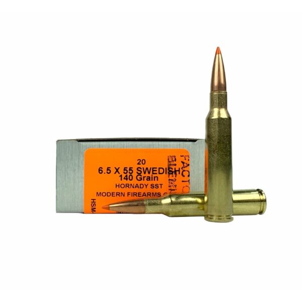 HSM Tipping Point 2 Factory Blemish 6.5X55 Swedish 140 Gr. Hornady SST Polymer Tip(Modern Firearms)- Box of 20