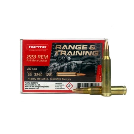 Norma Range & Training .223 Remington 55 Gr. Full Metal Jacket- Box of 20